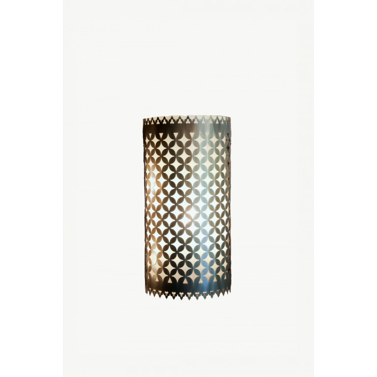 Wall lamp 30 cm, metal with plexiglass, diameter 15 cm